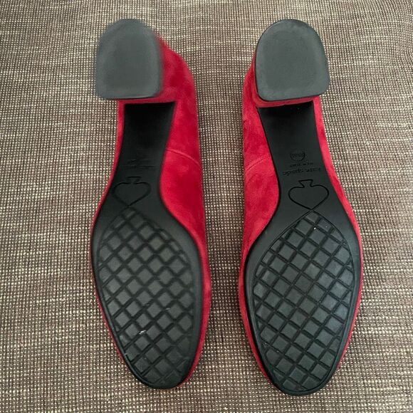 Kate Spade red suede block heel women’s shoe size 8.5 - Picture 11 of 15